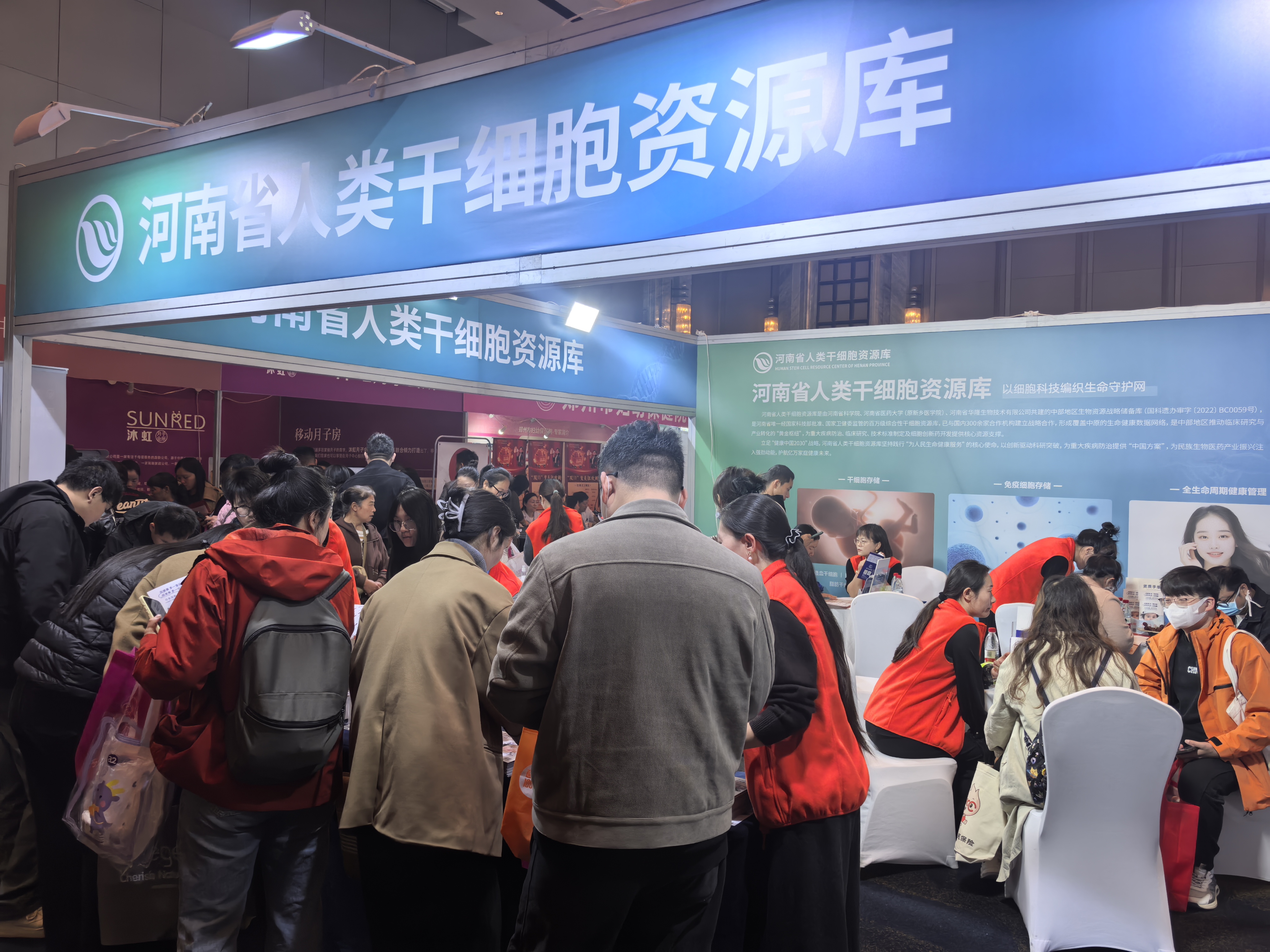 河南省人类干细胞资源库、新生儿干细胞、脐带血、孕博会